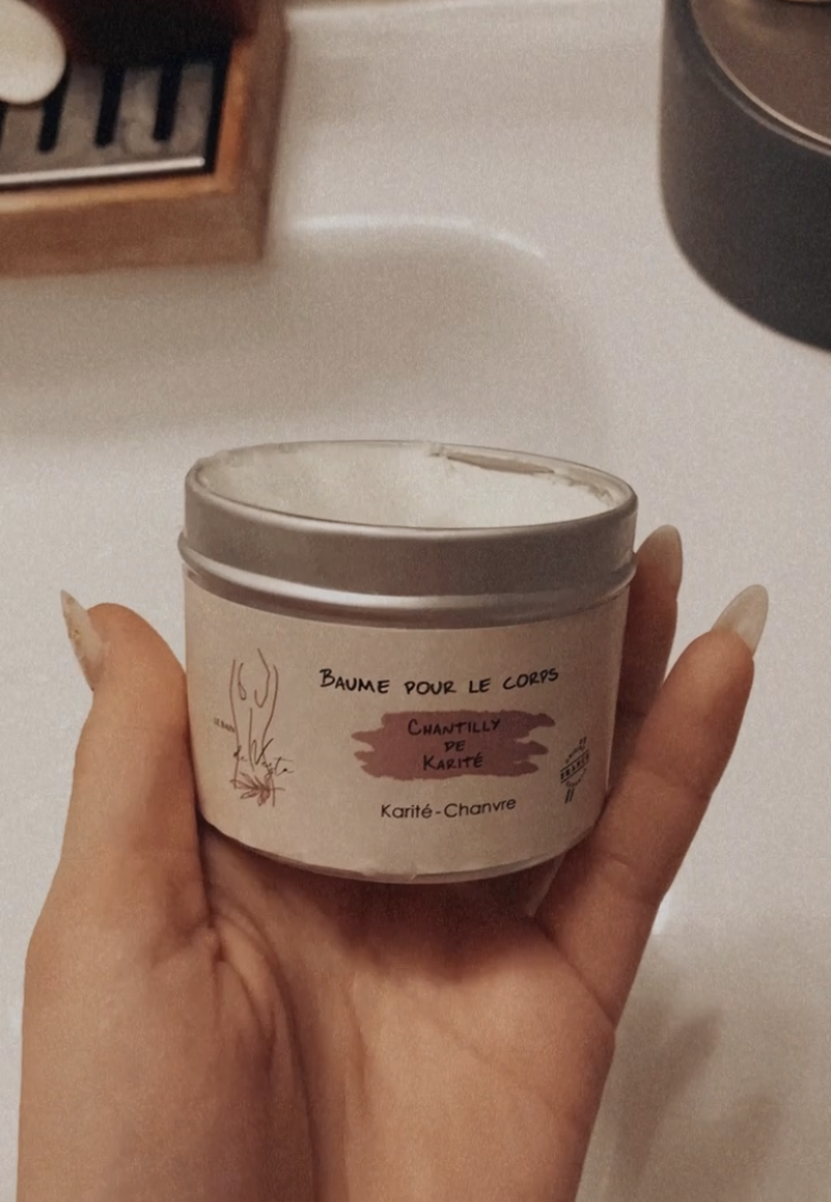 CHANTILLY DE KARITE & CHANVRE - Baume fouetté pour le corps -  Fève de Tonka (60 g)