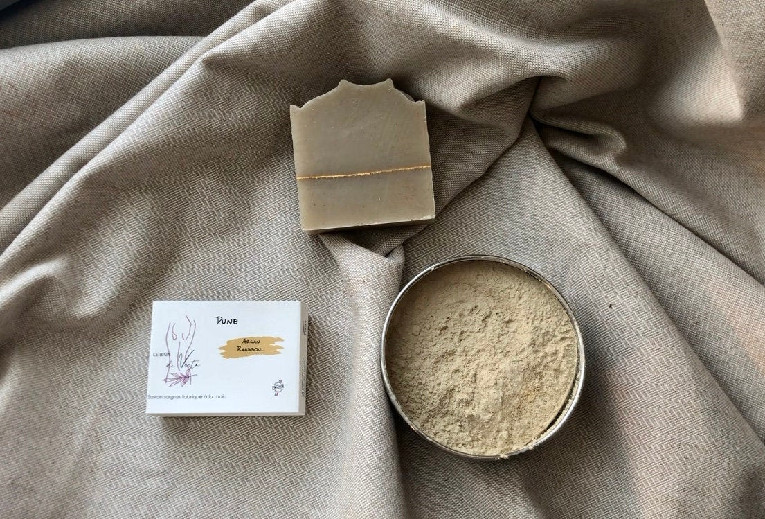 DUNE - Savon oriental Rhassoul & Argan (tous types de peaux, peaux sensibles ou sèches) - 100g
