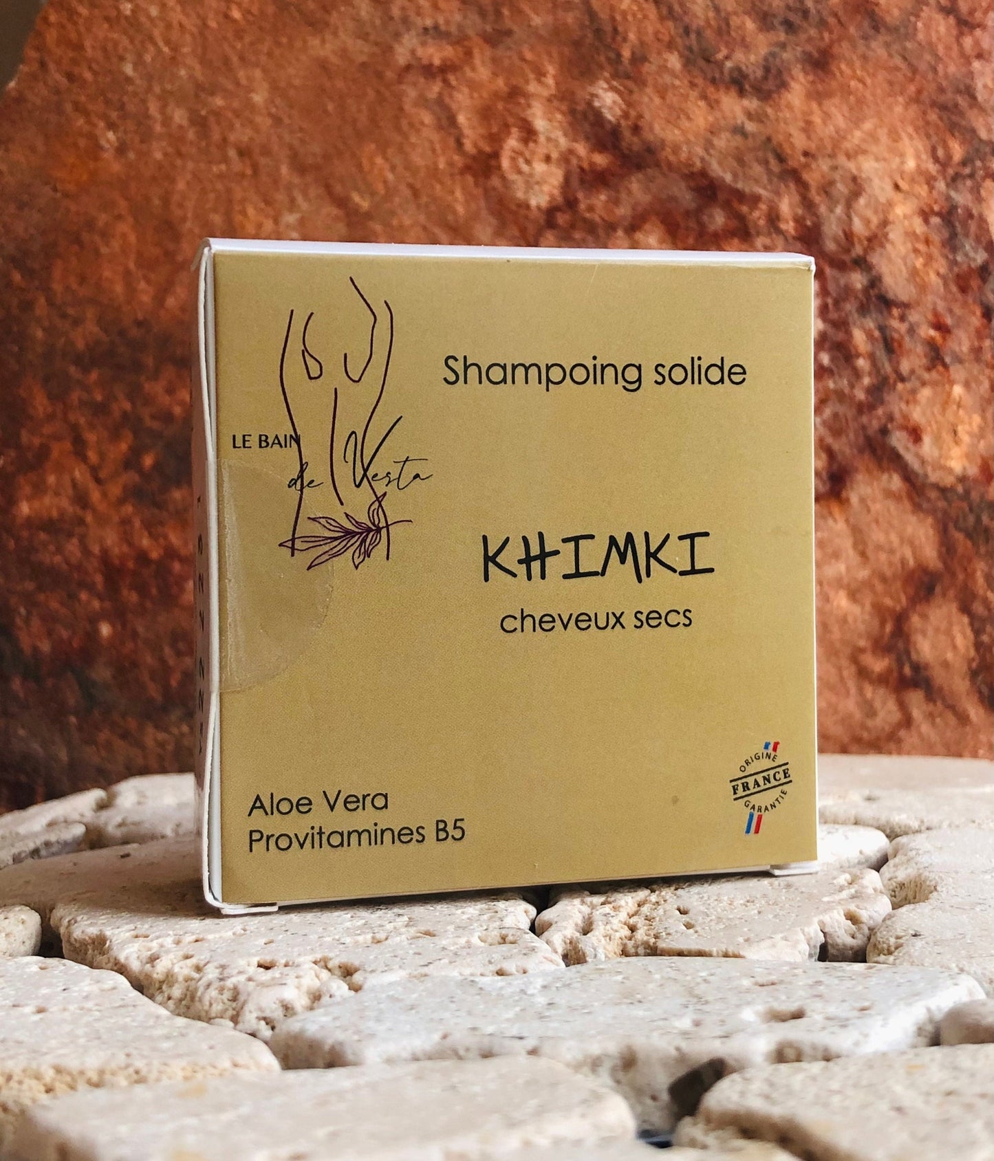 KHIMKI - Shampoing solide pour cheveux secs à l'Aloe Vera & Provitamines B5 (55 g)