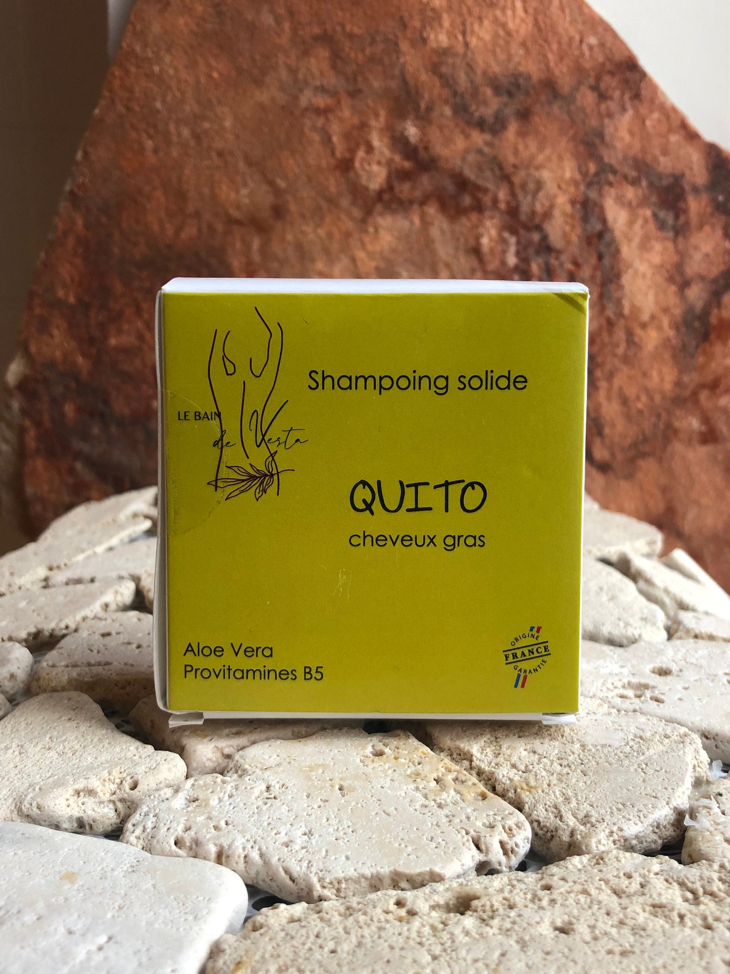 QUITO - Shampoing solide pour cheveux gras à l'Aloe Vera & Provitamines B5          55g